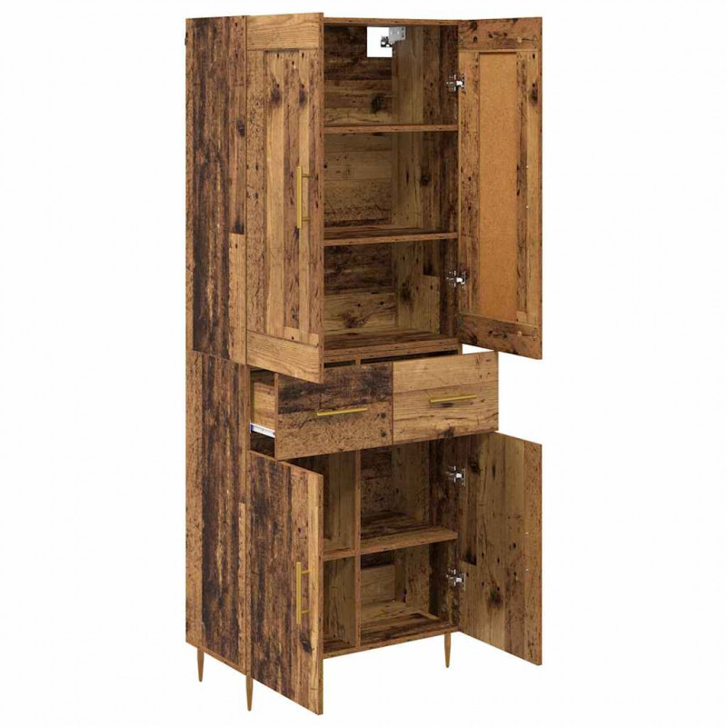 Highboard z szufladą Stare drewno 69,5 x 34 x 180 cm