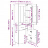 Highboard z szufladą Stare drewno 69,5 x 34 x 180 cm