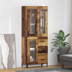 Highboard Montowane na ścianie Stare drewno 69,5 x 34 x 180 cm