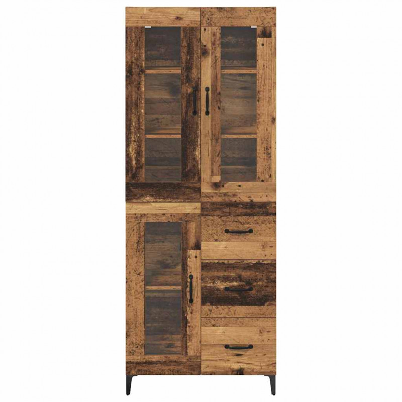 Highboard Montowane na ścianie Stare drewno 69,5 x 34 x 180 cm
