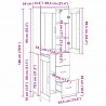 Highboard Montowane na ścianie Stare drewno 69,5 x 34 x 180 cm