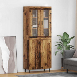 Highboard 2 pcs Stare drewno Materiał drewnopochodny