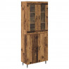 Highboard 2 pcs Stare drewno Materiał drewnopochodny
