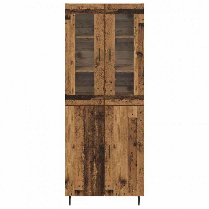 Highboard 2 pcs Stare drewno Materiał drewnopochodny