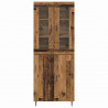 Highboard 2 pcs Stare drewno Materiał drewnopochodny