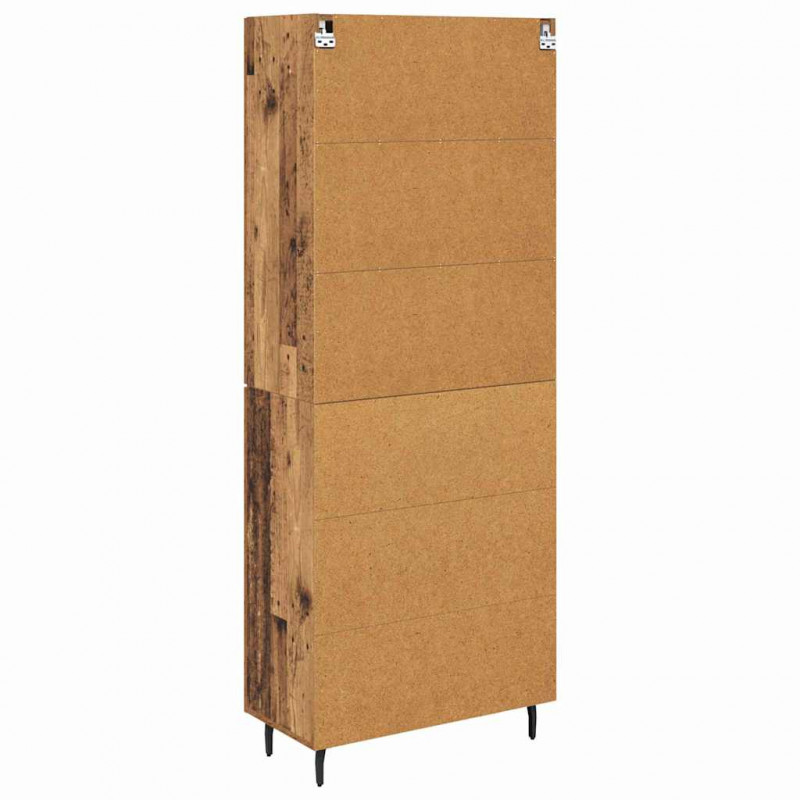 Highboard 2 pcs Stare drewno Materiał drewnopochodny