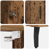 Highboard 2 pcs Stare drewno Materiał drewnopochodny