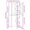Highboard 2 pcs Stare drewno Materiał drewnopochodny