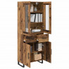 Highboard z szufladą 2 pcs Stare drewno Materiał drewnopochodny