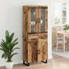 Highboard z szufladą 2 pcs Stare drewno Materiał drewnopochodny