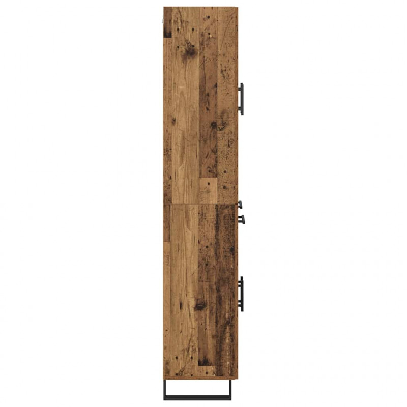 Highboard z szufladą 2 pcs Stare drewno Materiał drewnopochodny