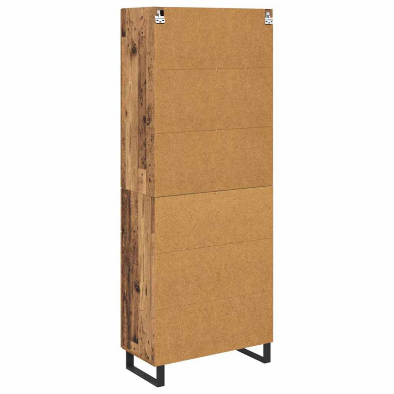 Highboard z szufladą 2 pcs Stare drewno Materiał drewnopochodny