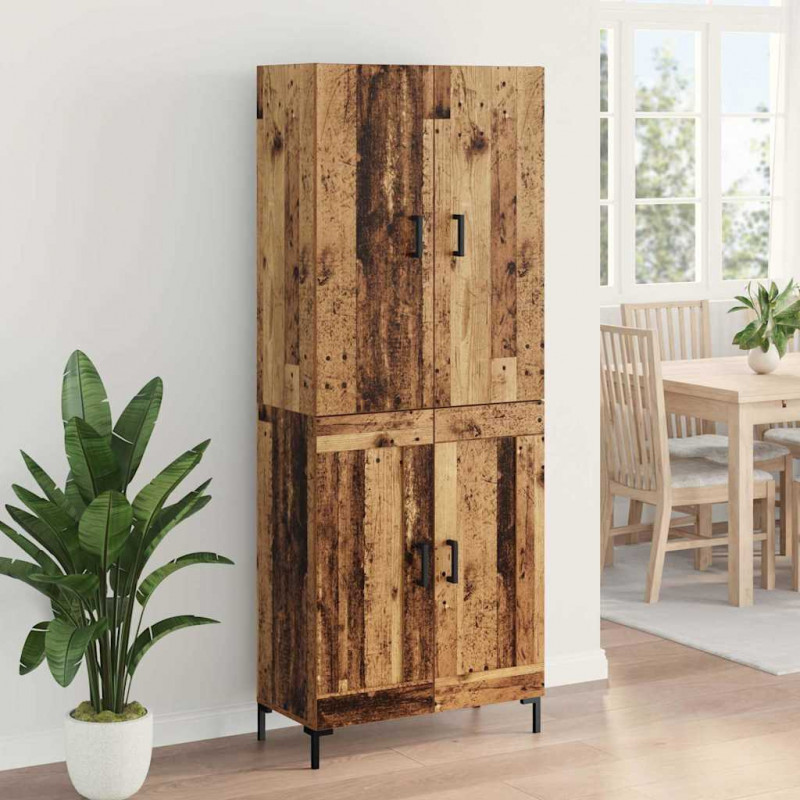 Highboard Montowane na ścianie Stare drewno 69,5 x 34 x 180 cm