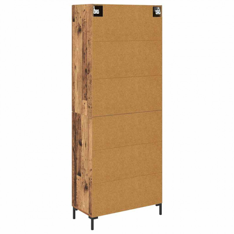 Highboard Montowane na ścianie Stare drewno 69,5 x 34 x 180 cm