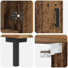 Highboard Montowane na ścianie Stare drewno 69,5 x 34 x 180 cm