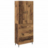 Highboard 2 pcs Stare drewno Drewno inżynieryjne i szkło