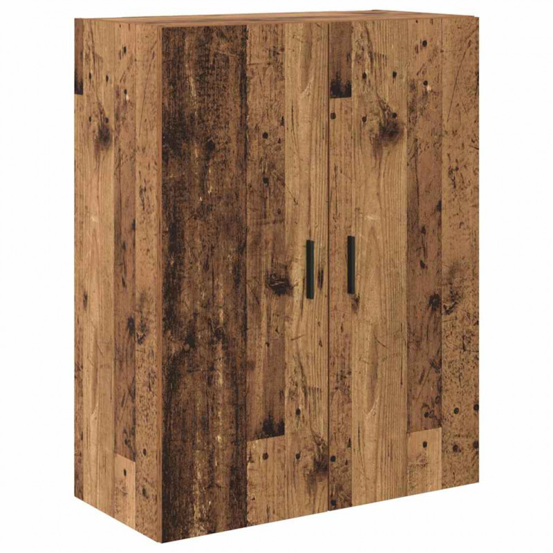 Highboard 2 pcs Stare drewno Drewno inżynieryjne i szkło