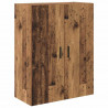 Highboard 2 pcs Stare drewno Drewno inżynieryjne i szkło