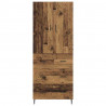 Highboard 2 pcs Stare drewno Drewno inżynieryjne i szkło