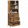 Highboard z szufladą Stare drewno 69,5 x 34 x 180 cm