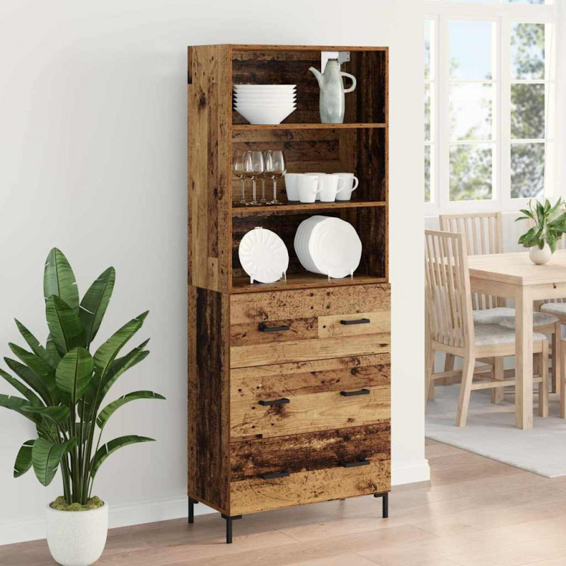 Highboard z szufladą Stare drewno 69,5 x 34 x 180 cm