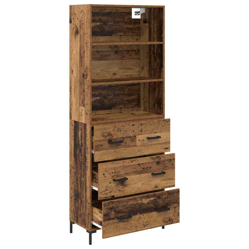 Highboard z szufladą Stare drewno 69,5 x 34 x 180 cm