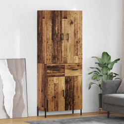 Highboard Montowane na ścianie Stare drewno 69,5 x 34 x 180 cm