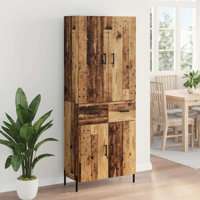 Highboard Montowane na ścianie Stare drewno 69,5 x 34 x 180 cm