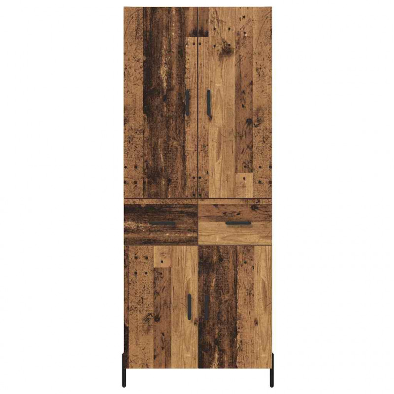 Highboard Montowane na ścianie Stare drewno 69,5 x 34 x 180 cm