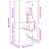 Highboard Montowane na ścianie Stare drewno 69,5 x 34 x 180 cm