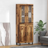 Highboard 2 pcs Stare drewno Materiał drewnopochodny