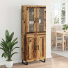 Highboard 2 pcs Stare drewno Materiał drewnopochodny