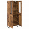 Highboard 2 pcs Stare drewno Materiał drewnopochodny