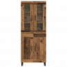 Highboard 2 pcs Stare drewno Materiał drewnopochodny