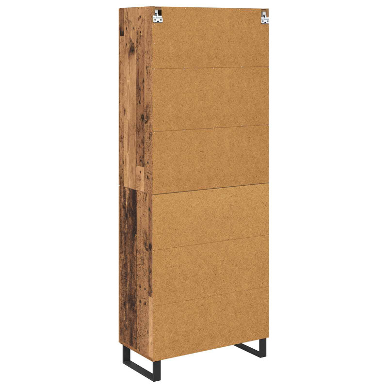 Highboard 2 pcs Stare drewno Materiał drewnopochodny