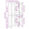 Highboard 2 pcs Stare drewno Materiał drewnopochodny