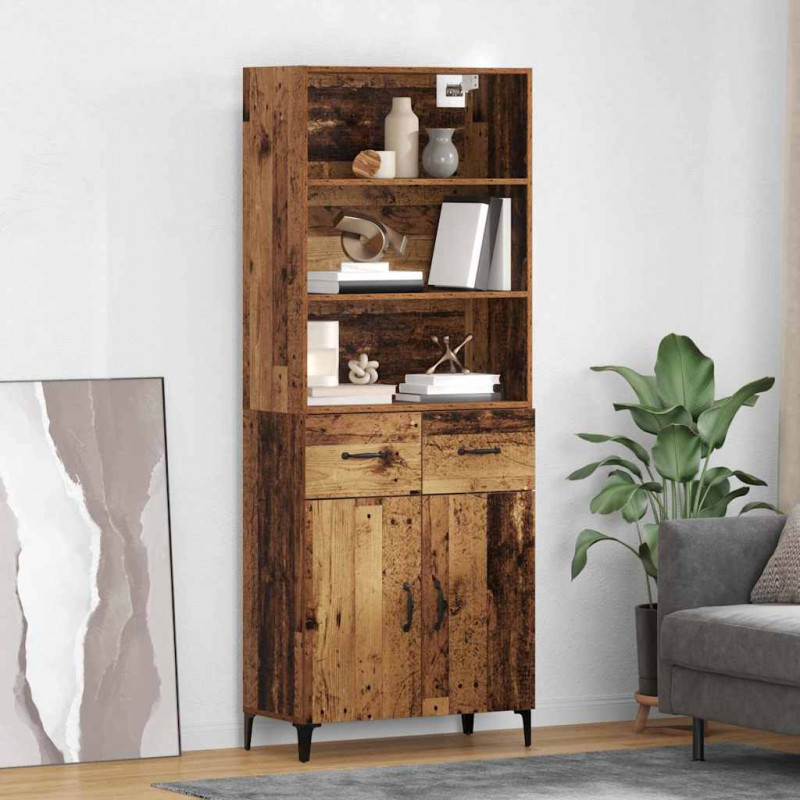 Highboard z szufladą Stare drewno 69,5 x 34 x 180 cm
