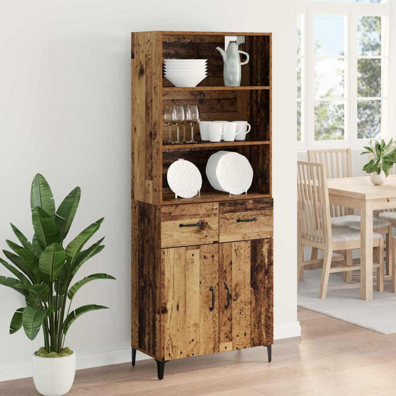 Highboard z szufladą Stare drewno 69,5 x 34 x 180 cm