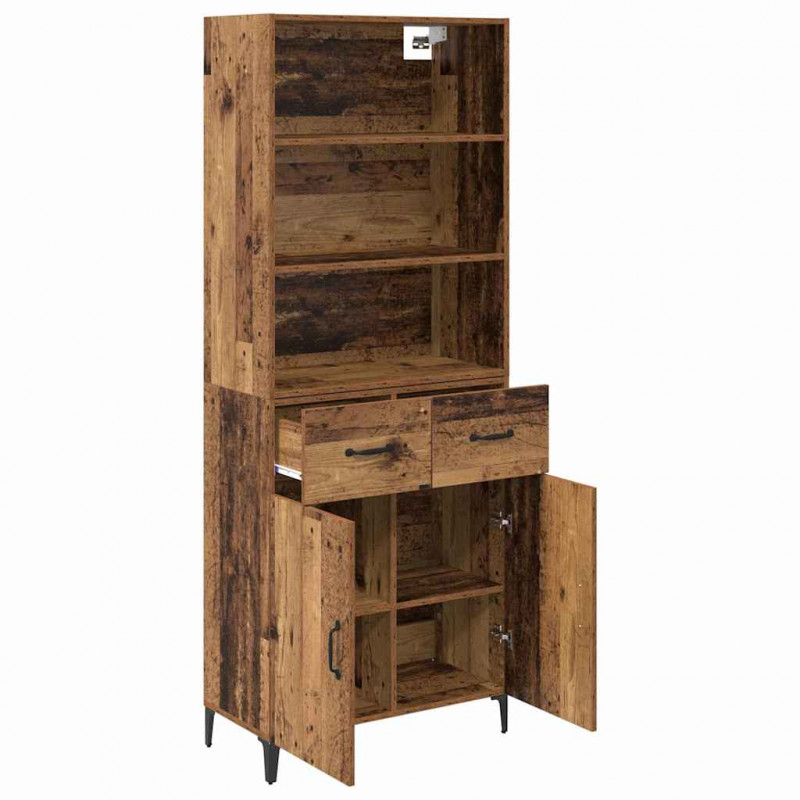 Highboard z szufladą Stare drewno 69,5 x 34 x 180 cm