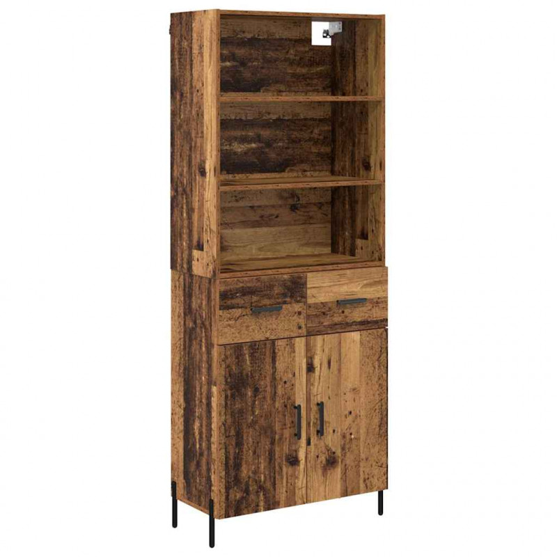 Highboard z szufladą Stare drewno 69,5 x 32,5 x 180 cm