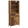 Highboard z szufladą Stare drewno 69,5 x 32,5 x 180 cm