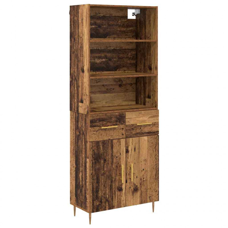 Highboard z szufladą Stare drewno 69,5 x 34 x 180 cm