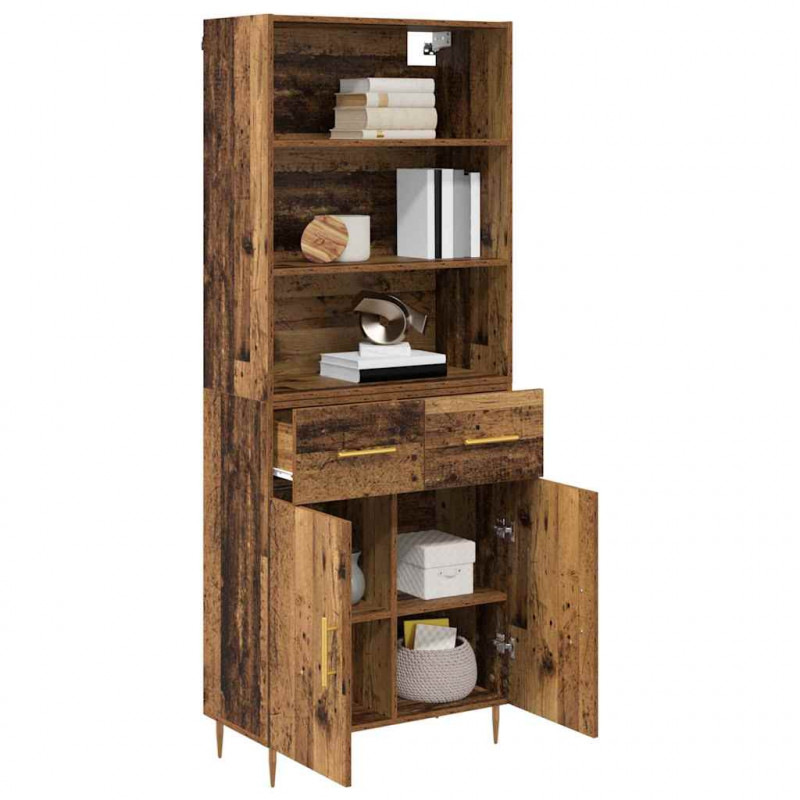 Highboard z szufladą Stare drewno 69,5 x 34 x 180 cm
