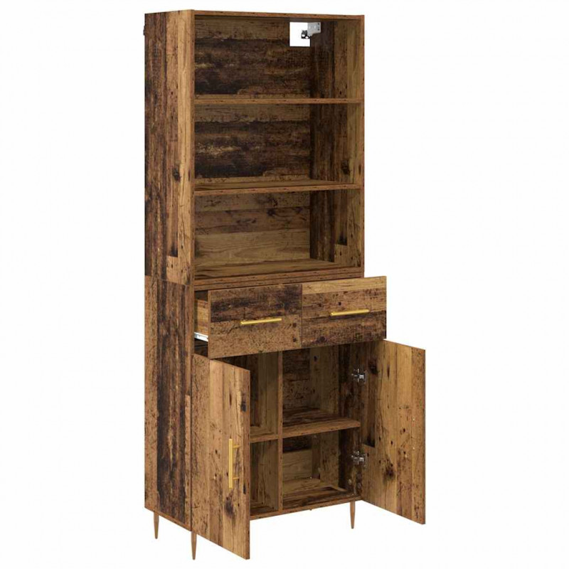 Highboard z szufladą Stare drewno 69,5 x 34 x 180 cm