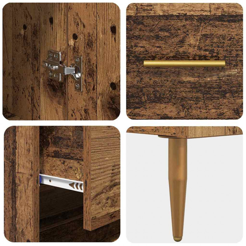 Highboard z szufladą Stare drewno 69,5 x 34 x 180 cm