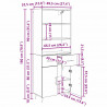 Highboard z szufladą Stare drewno 69,5 x 34 x 180 cm