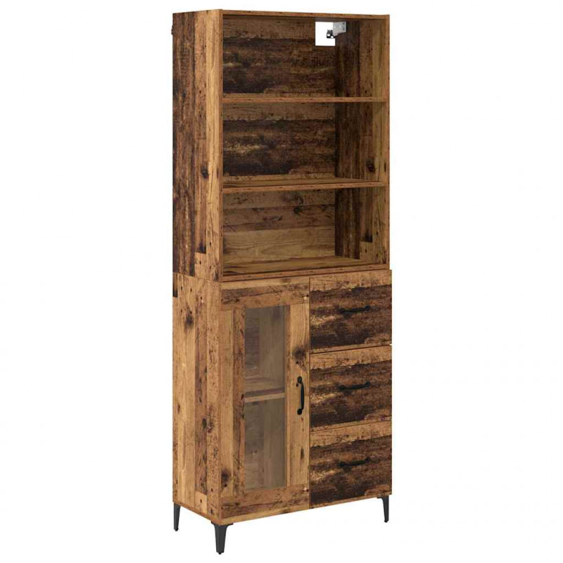 Highboard z szufladą Stare drewno 69,5 x 34 x 180 cm
