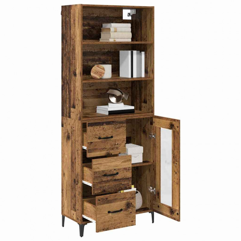 Highboard z szufladą Stare drewno 69,5 x 34 x 180 cm