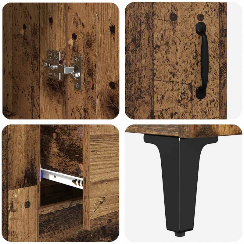 Highboard z szufladą Stare drewno 69,5 x 34 x 180 cm