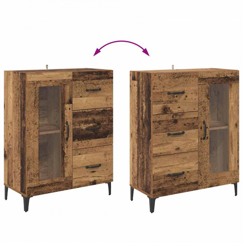 Highboard z szufladą Stare drewno 69,5 x 34 x 180 cm